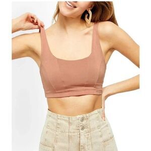 Free People Pink Clay Be Cool So Radiant Brami Crop Top